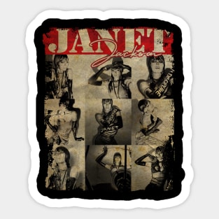 TEXTURE ART- JANET JACKSON 70S 2 Sticker